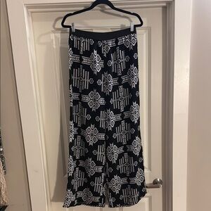 Black/ White Pattern Wide Leg pants